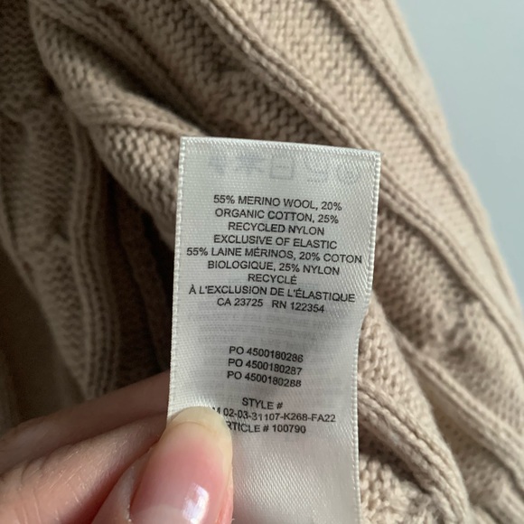 Aritzia Tan Cable Knit Cardigan - Picture 5 of 7